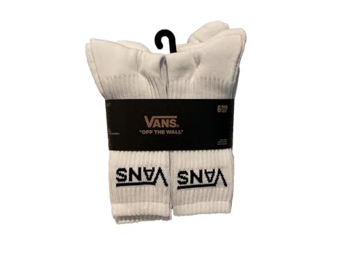 Image of Vans Unisex Classics Crew Sock 6-Pack White 9.5-13