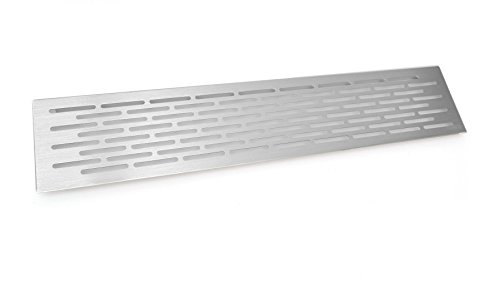 Rejilla de ventilacion para cocina en cromo inox superficie de trabajo 500x100