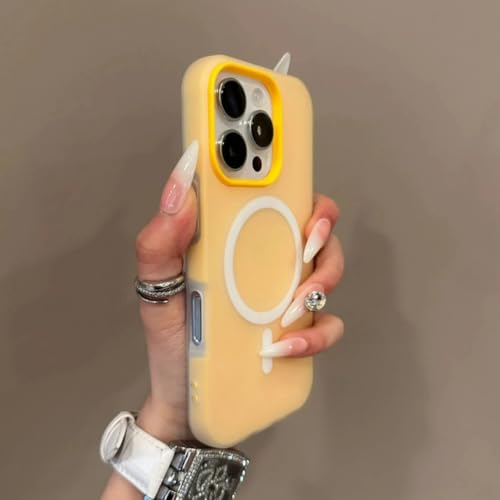 RNOZX For iPhone 17 Pro Max�p ���O�W���A���[�L�����f�B�J���[ ���C�����X�[�d�Ή� �}�b�g�d�グ �}�O�l�b�g���o���p�[�J�o�[�iFor iPhone 17 Pro Max/�I�����W�j