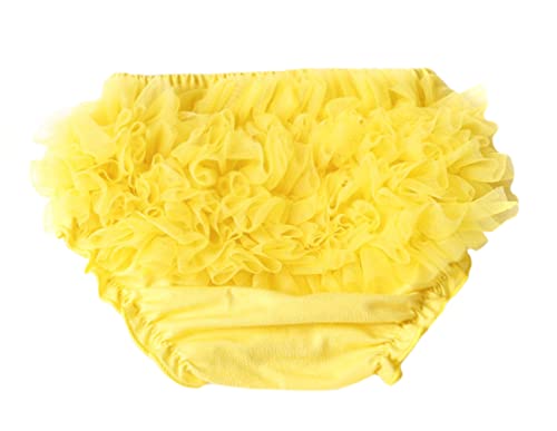 DELEY bebés sólido del cordón Bloomers de la Colmena Resume Las Bragas pañal Cubiertas Amarillo M