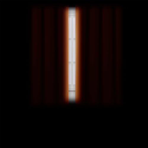 Image of LEMOMO Orange Blackout Curtains 42 x 54 Inch Length Set of 2 Panels Grommet Bedroom Curtains for Living Room