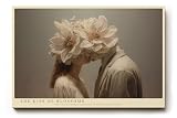 Paul Sinus Wandbild 30x20cm The Kiss of Blossoms – poetisches Motiv eines Kusses mit Blütenköpfen symbolisiert Liebe, Einheit und stille Emotion