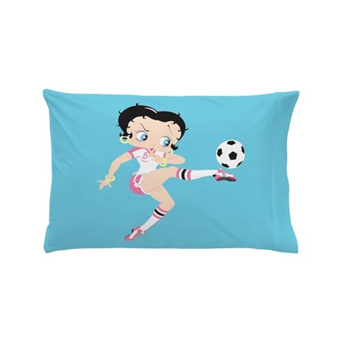 CafePress Betty Boop Soccer Girl Standard Size Pillowcase, Lumbar Pillow Cover Microfiber