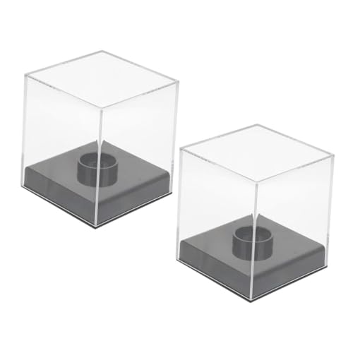 COMNESTBI 2Piezas Vitrina De Exhibición Acrílica Transparente Soporte para De Béisbol y Objetos Coleccionables Caja De Almacenamiento Elegante y Duradero