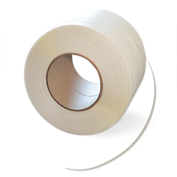 RM Umreifungsband PP weiß, 1 Rolle, 12 mm Breite, 3000 m Bandlänge, 0,55 mm Stärke
