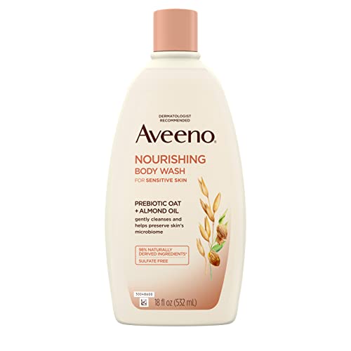 Aveeno Nourishing Body Wash With Prebiotic Oat & Almond Oil, Sulfate-Free, 18 Fl. Oz #TOP12