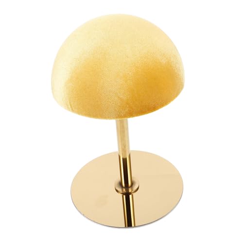 SAFIGLE Mannequin Head Bracket for Wig Display Curly Hair Block Head Stand Metal Hat Showcase Velvet Base for Stylish Display