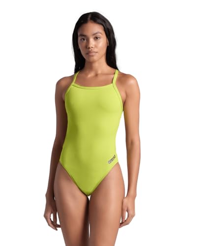 Image of Arena Women's Solid Team Swimsuit Challenge Back MaxLife Open Back Bathing Suit Athletic Swimwear