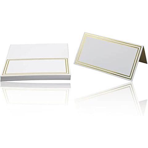 20Piece Place Cards, Name Place Cards Table Name Cards Place Name Cards for Table Setting White Blank Tent Card Wedding Christmas Halloween Party Dinner Reception Office Seating Home Decorations Cover