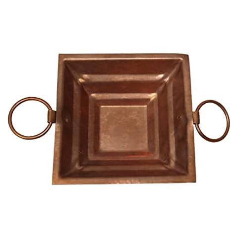 Universal Hub Copper Havan Kund Pooja Samagri Indian Handicrafts Religious Items For Diwali Pooja, Hawan, Temple Decoration Hindu Gifts, Gold, 8' Inches Cover