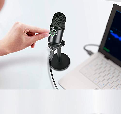 QGWZ USB-Mikrofon Metall-Kondensator-Aufnahmemikrofon für MAC- oder Windows-Laptop Voice Recording Studio mit… – Bild 3