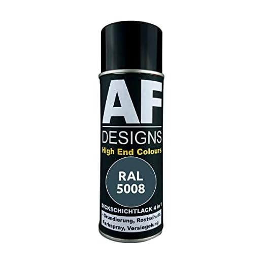 Alex Flittner Designs Rostschutzlack 4in1 RAL 5008 Graublau Metall Schutzlack Spray Rostschutzfarbe Sprühdose