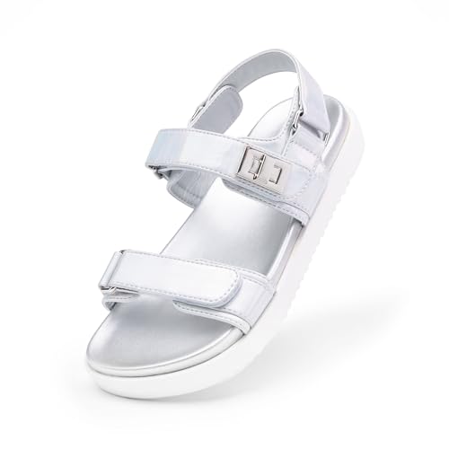 DREAM PAIRS Girls Sandals Casual Open Toe Two Adjustable Strapped Sandals with Hook and Loop for Little Kid/Big Kid