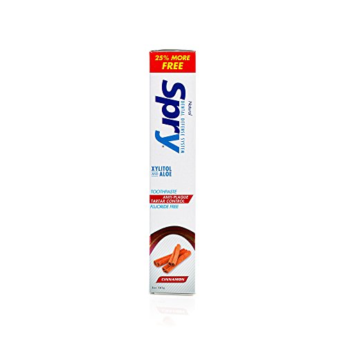 Spry Xylitol Toothpaste 5Oz, Fluoride Free Toothpaste Adult And Kids, Teeth Whitening Toothpaste With Xylitol, Natural Breath Freshening, Mouth Moisturizing Ingredients, Cinnamon (Pack Of 1) #TOP6
