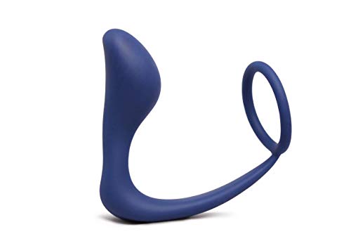 LYNK Pleasure Cock Ring Prostate Massager - Seamless Silicone Prostate Toy Butt Plug Combo for Men - Male Sex Toy for Penis and Anal - Phthalate & Latex Free - Easy to Use for Beginners