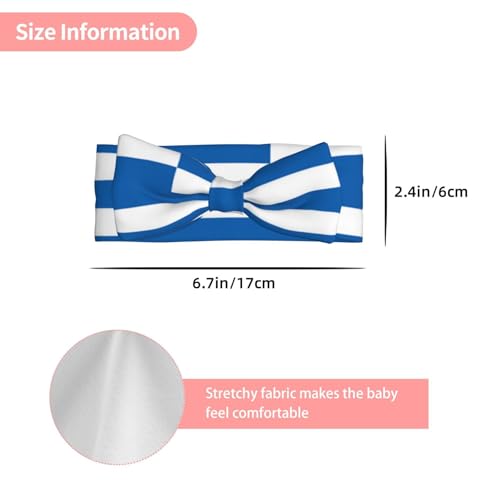 Greek flag Baby Headbands Soft Nylon Hairbands with Stretchy Bows Girls Hair Accessories for Newborn Infant Toddler Kids3