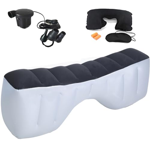 Icelus Auto Matratze Luftmatratze aufblasbar,130 * 27 * 37 cm Rücksitz Lücke Pad Luftbett Kissen, Auto Lücke Pad Auto Luftmatratze, Auto aufblasbare Bett mit Luftpumpe für Reisen Camping