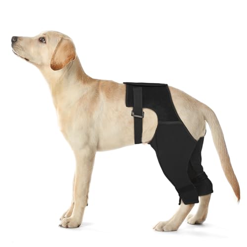 Pawfun Dog Rear Leg Sleeve to Stop Licking Breathable Anti-Slip Recovery Sleeve Pants for Wound Protection After ACL/TPLO Surgery Hot Spots Lick GranulomasCone Alternative for Leg Healing L