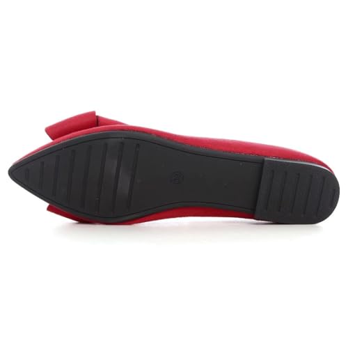 Image of TN TANGNEST Women Fashion Bowknot Flats Comfort Pointed Toe Dress Shoes