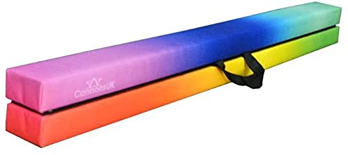 Balancieren Kinder Cannons UK 8ft Folding Gymnastic Beam. Faux Suede 240cm High Quality Balance Gym For Home