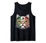 Lucha Libre cat, mexican flag mask for cat lovers