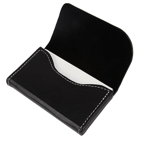 YURU Minimalist Business Card Holder, RFID Blocking Wallet, Sheepskin Wallet with Magnetic Closure, Slim Credit Card Wallet, For Home, Office and Business (Black)