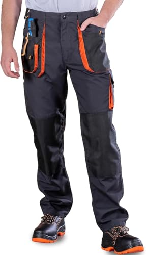 Bwolf Atlas Pantalon de travail classique pour homme avec poches multifonctions - Gris - Medium