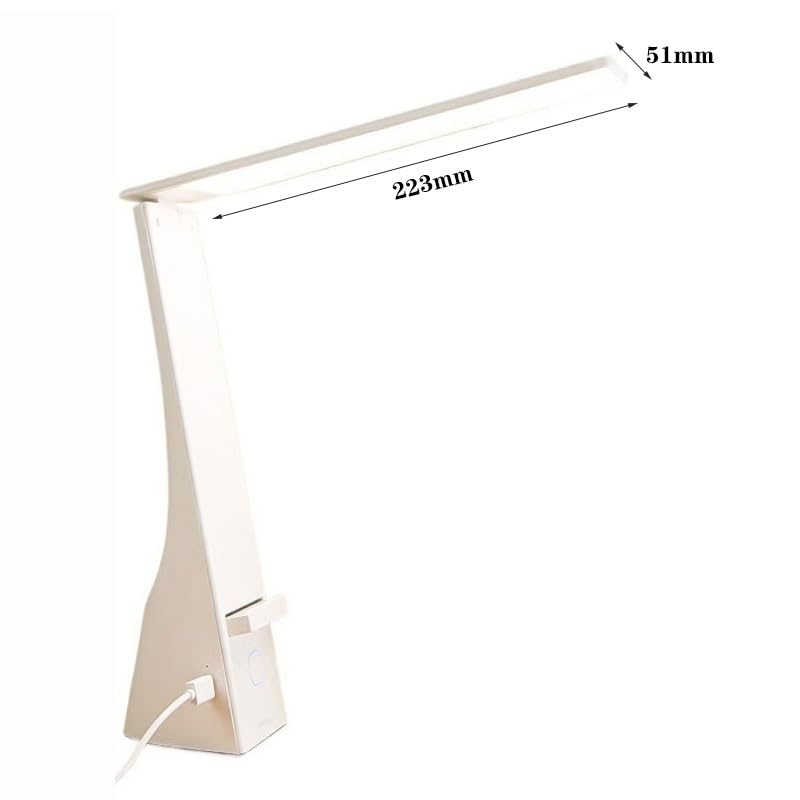 Lampe de bureau LED pliable et rechargeable avec support téléphone - 5