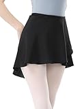 High Low Ballet Wrap Skirt Women Elastic Chiffon Dance Short Skirts