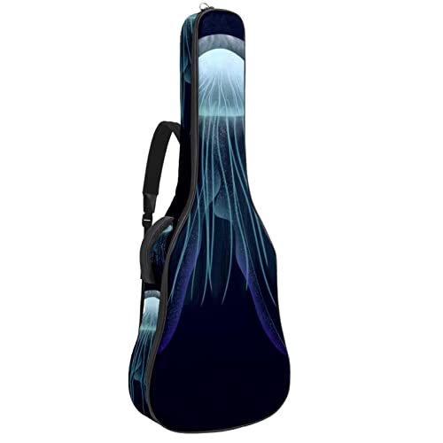 Housse imperméable pour guitare acoustique avec double bandoulière et poche Motif méduse océan, Multicolore 04, 42.9×16… - Les Beatles, Paul McCartney, John Lennon, RIngo Starr, George Harrison Housse imperméable pour guitare acoustique avec double bandoulière et poche Motif méduse océan, Multicolore 04, 42.9x16…