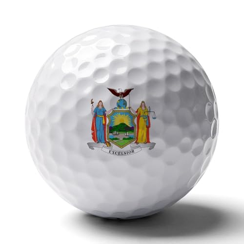 New York State Flag Personalized Waterproof Golf Balls