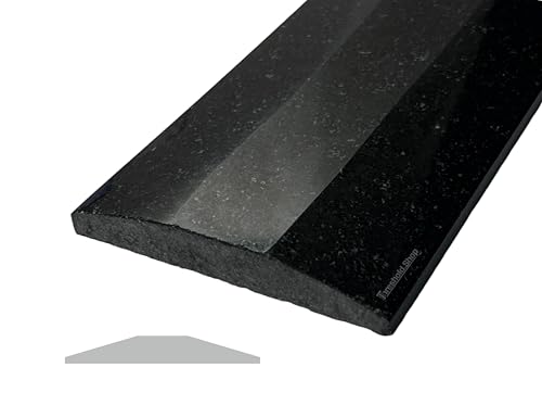 Threshold.Shop Double Hollywood Absolute Black Polished Granite Threshold for Floor Transitions (4