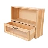 Artisanat du bois naturel : cette boîte en bois au style rétro est fabriquée en bois massif de première qualité, présentant une magnifique texture naturelle qui apporte chaleur et style intemporel à votre meuble de rangement