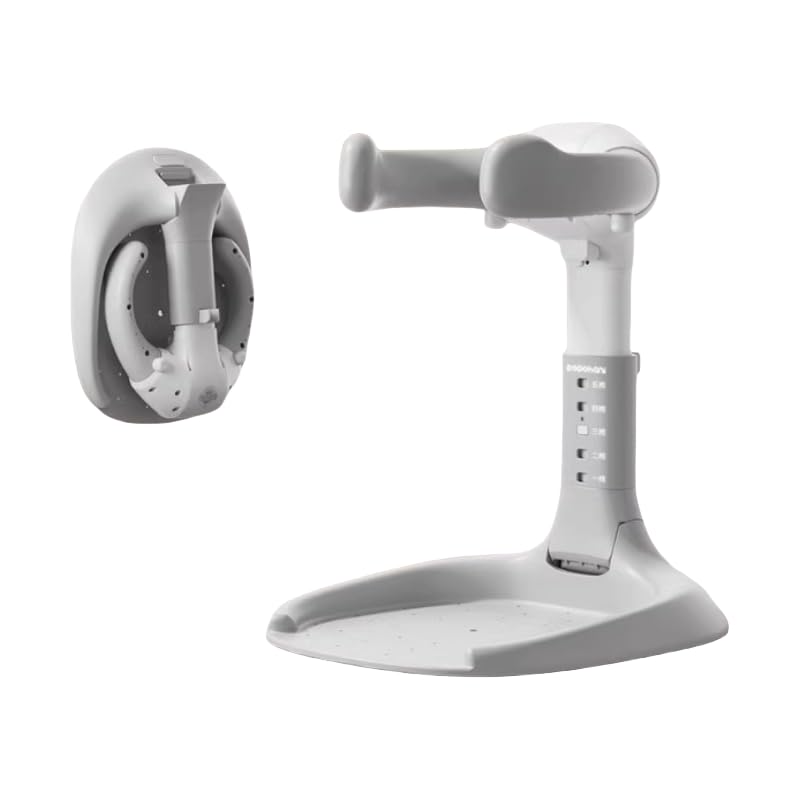 Image of Foldable Baby Bath Stand, Adjustable Height & Armrest, Non-Slip Infant Bath Seat with Shower Head Holder, Easy to Clean & No Assembly Required, Portable Baby Bath Support for 6 Months+ (Gray)