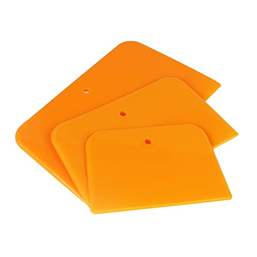 Image of Faddare 15pcs Hard Plastic Body Filler Spreader Caulks, 4 /5 / 6 Inch DIY Craft Paint Auto Body Spreader Car Body Filler Spreader Bondo Spreader Tools(Orange)