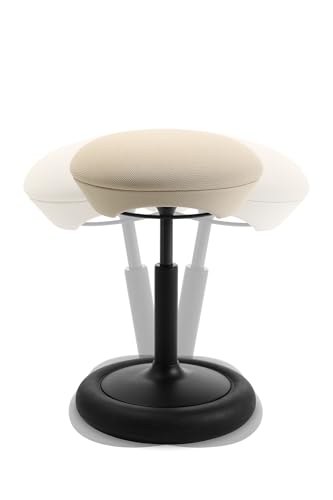 Image of Topstar SITNESS HOP Ergonomic Stool with Three-Dimensional Movement Sitness Technology Made in Germany Colour: Black /Beige