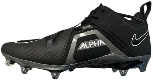 Nike Alpha Menace Pro 3 D Detachable Low Men's Football Cleats Black White Grey FN3139-001 Size13 Medium US