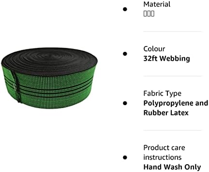 YLM1991 Upholstery Webbing Stretch Band For Furniture Sofa Chair Couch Repair (32ft webbing)