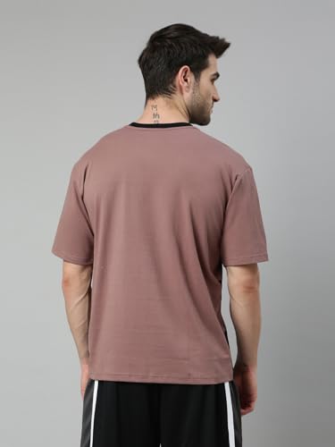 Image of XTEP Playing Big Basketball Series, Sorona Material, Moisture Absorbing & Sweat Dissipating Technology, Superior Elasticity, Colorblocked Design, Basketball T-Shirt for Men - Caramel Brown