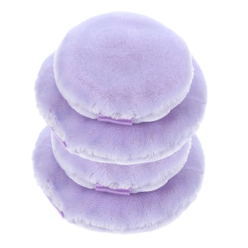 IWOWHERO Velvet Puff Makeup Pads 4pcs Set Soft Face for Foundation Natural Coverage Portable