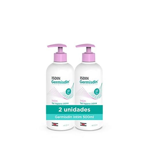 ISDIN Germisdin Intim Higiene Íntima Gel de Higiene Íntima de Uso Diario, Pack de 2 Unidades de 500ml