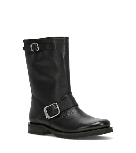 Frye Veronica Short Boots for Women Made from Full-Grain Leather with Antique Metal Hardware, Goodyear Welt Construction, and Rubber Lug Soles – 6 ¾” Shaft Height