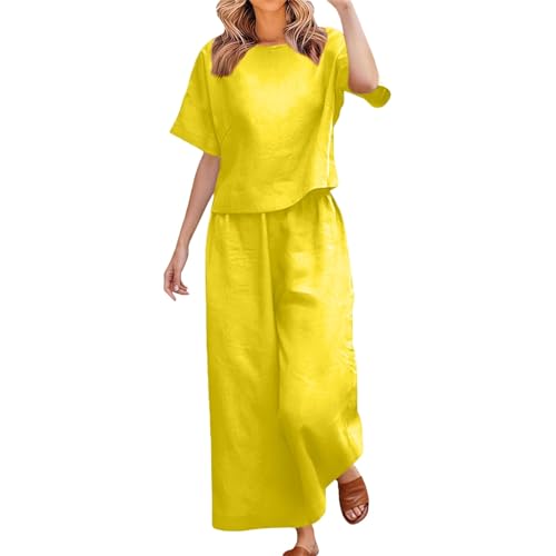 Ensemble d'été léger jaune S pour se sentir libre et rayonnante