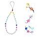 NUOBESTY Star Beaded Phone Lanyard Charm Wrist Strap for Cell Phones Unique Kawaii Accessory for Women and Girls for Daily Use and Personal Style