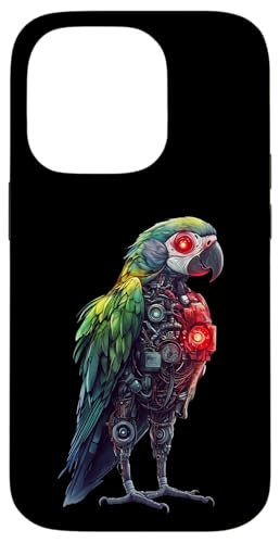 �ʔ����I�E�����{�b�g�������D�ƃT�C�{�[�O�I�E�����{�b�g Robot Parrot Lover Cyborg AI �X�}�z�P�[�X iPhone 14 Pro �p