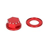 Monkey Lenkschaftmutter-Kappenscheibe, kompatibel mit Monkey 125 GROM MSX CT125 DAX125, 3D-CNC-Motorradzubehör, Rahmenstopfen, Kappenschrauben (Rot)