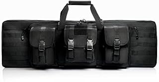 PERFBAGS Soft Rifle Case 36 inch, Tactical Long Double Rifle Backpack Gun Bag for Hunting Shooting Range, Firearm Transportation with Lockable Zipper and Molle System