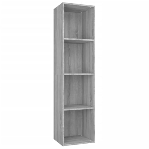 vidaXL Bibliothèque/Meuble TV Étagère à Livres Meuble de Rangement Salle de Séjour Maison Intérieur Sonoma Gris 36x30x143 cm Bois d'Ingénierie