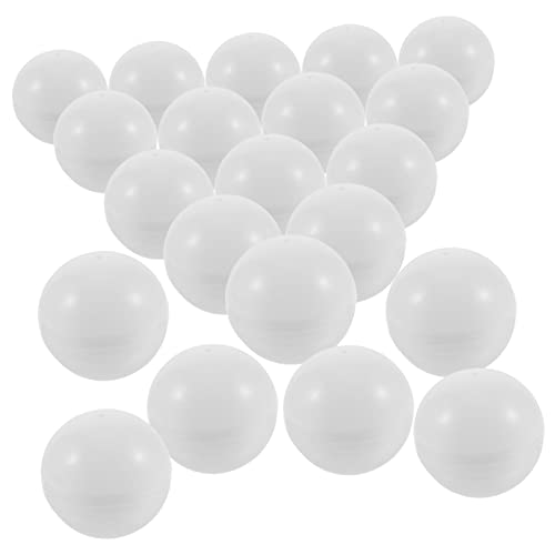 PartyKindom 25 Stück Lotteriekugel Bälle-Verlosung Hohle Tombolakugeln verlosen schmucklos es ist Gewinnspielkugeln Tombolakugeln aus Kunststoff zu öffnende Tombola-Bälle tombola lose PVC Weiß