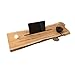 Produktbild HEMFV Badewanne Tablett Holz Badewanne Tablett Badtisch Verstellbarer Caddy Tablett Handy Tablett und Weinglashalter Badzubehör (Size : 100x20x5cm)